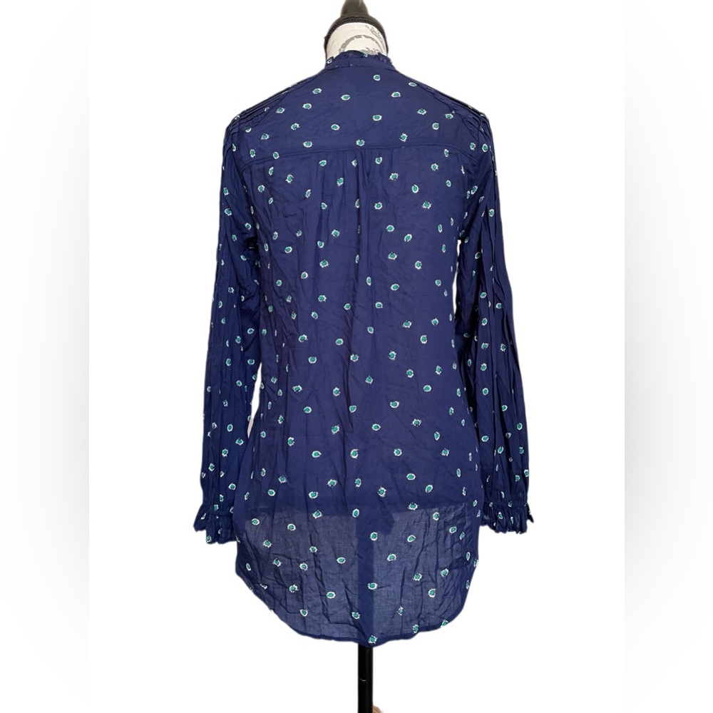 Navy Anthropologie Ashton Boho Peasant Top, by Vanessa Virginia - 2 - Picture 5 of 10